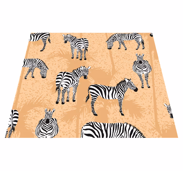 Aflombra vinílica animales papel tapiz cebra baño - TenVinilo
