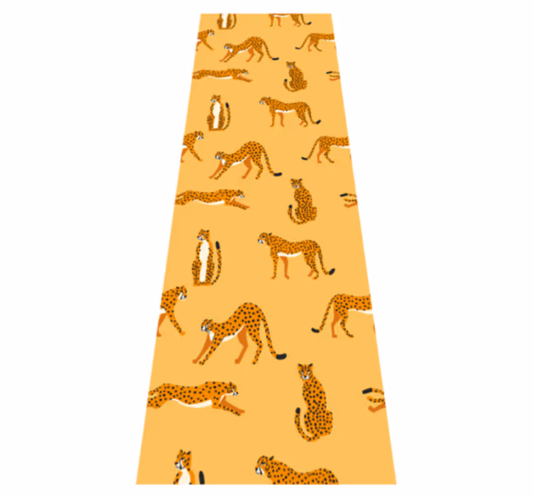 Aflombra vinílica animales leopardo amarillo - TenVinilo