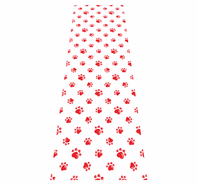 Aflombra vinílica animales patas de gato y corazón - TenVinilo