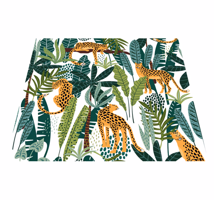 Aflombra vinílica animales diseño tropical - TenVinilo