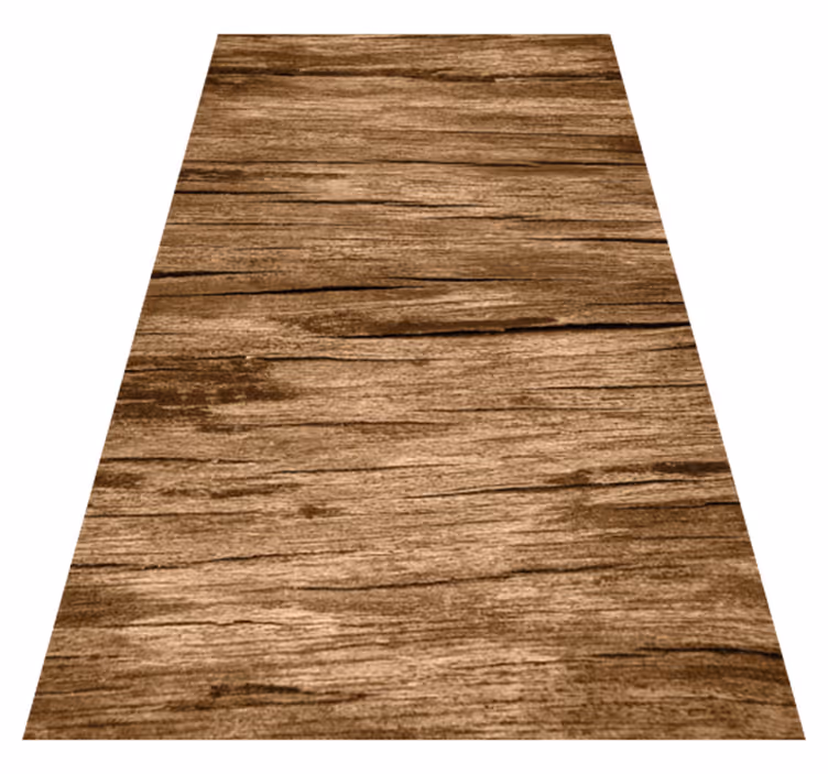 Alfombra vinílica imitación rayas marrón claro - TenVinilo