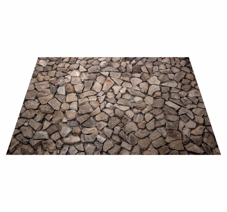Alfombra vinílica imitación piedras 3d rústicas - TenVinilo