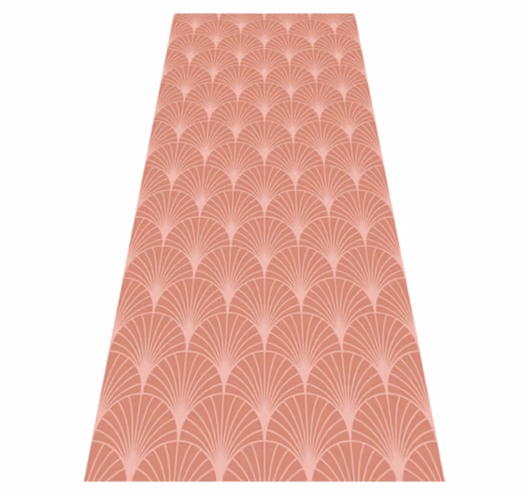 Alfombra vinílica vintage patrón palmeras rosa dorado - TenVinilo