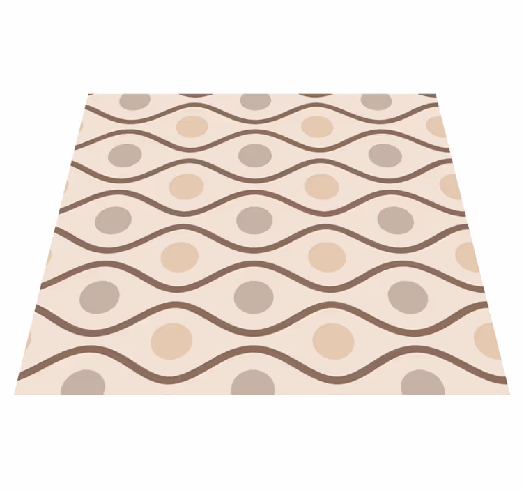 Alfombra vinílica vintage beige años 70 - TenVinilo