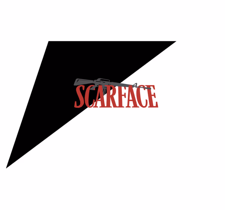 Alfombra vinílica con frase scarface con texto - TenVinilo