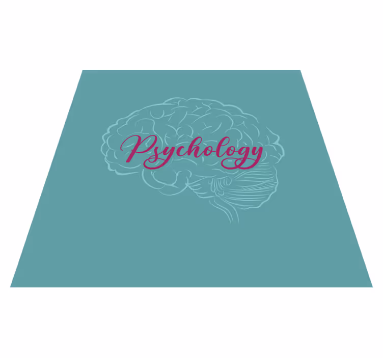 Alfombra vinílica con frase cerebro de psicología - TenVinilo