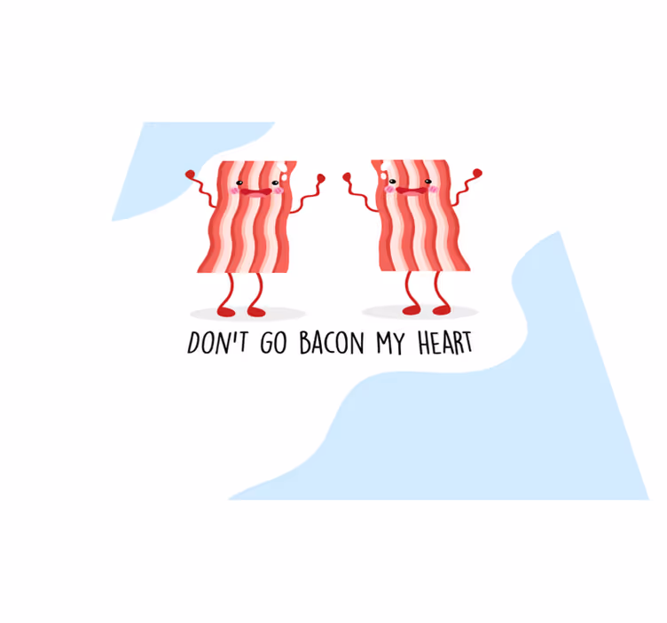 Alfombra vinílica con frase bacon es la vida - TenVinilo