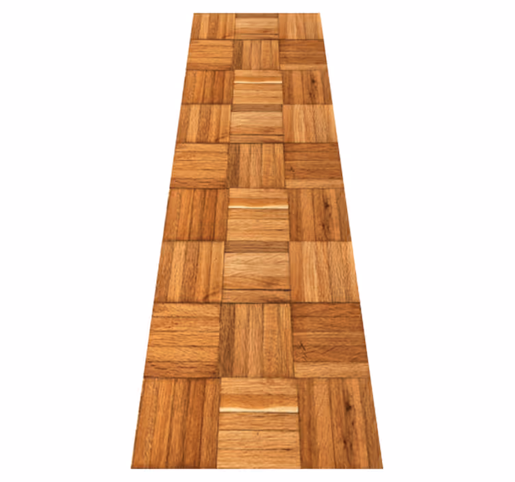 Alfombra vinílica imitación patrones de madera marrón - TenVinilo