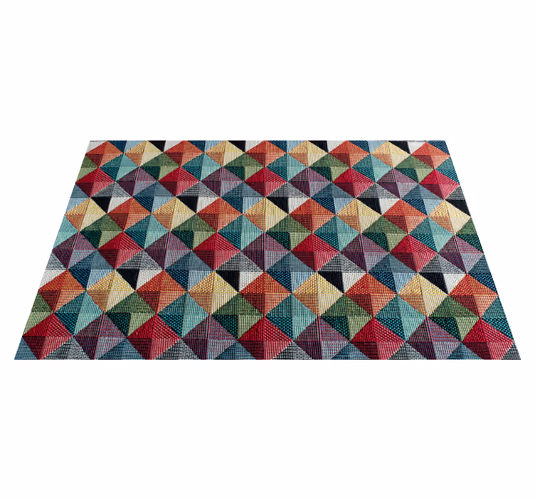 Alfombra vinílica geométrica con patrones geométricos - TenVinilo