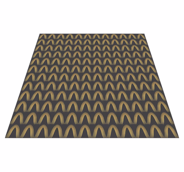 Alfombra vinílica recibidor colores oro y gris - TenVinilo