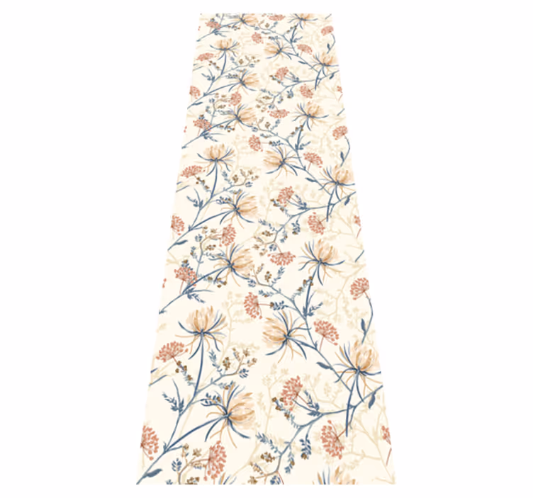 Alfombra vinílica salón estampado floral vintage - TenVinilo