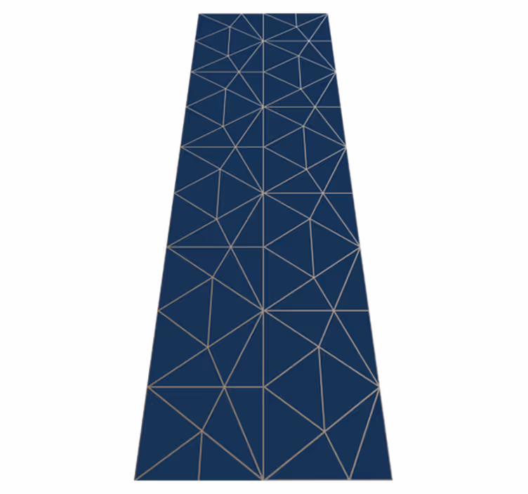 Alfombra vinílica salón prisma triangular geométrico - TenVinilo