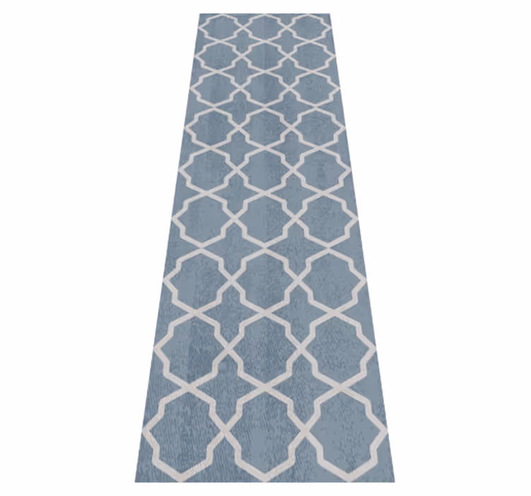 Alfombra vinílica salón patrón hamptons gris - TenVinilo