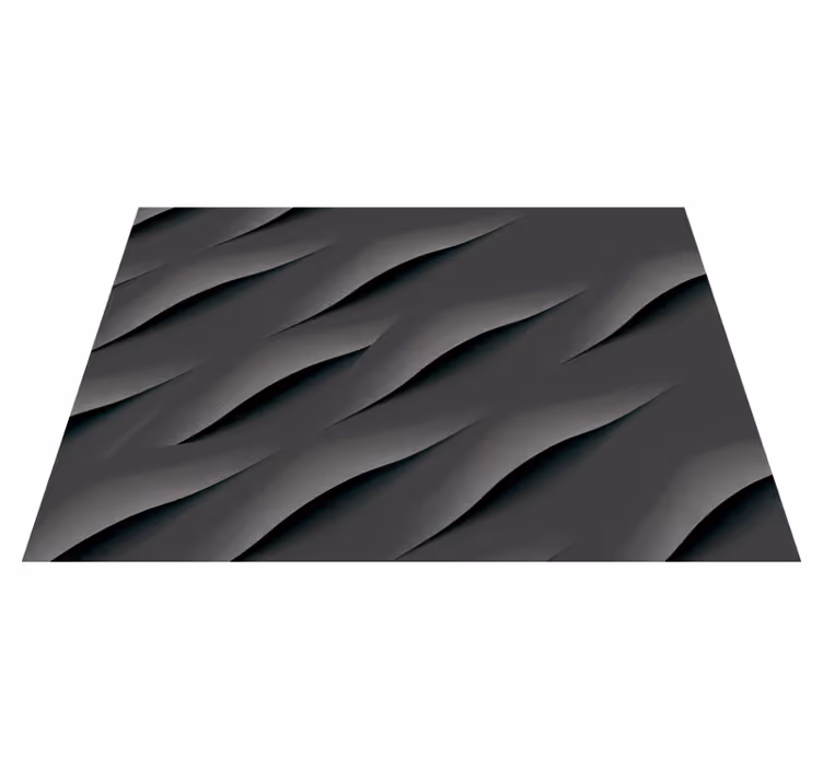 Alfombra vinílica gris con patrones ondulados abstractos - TenVinilo