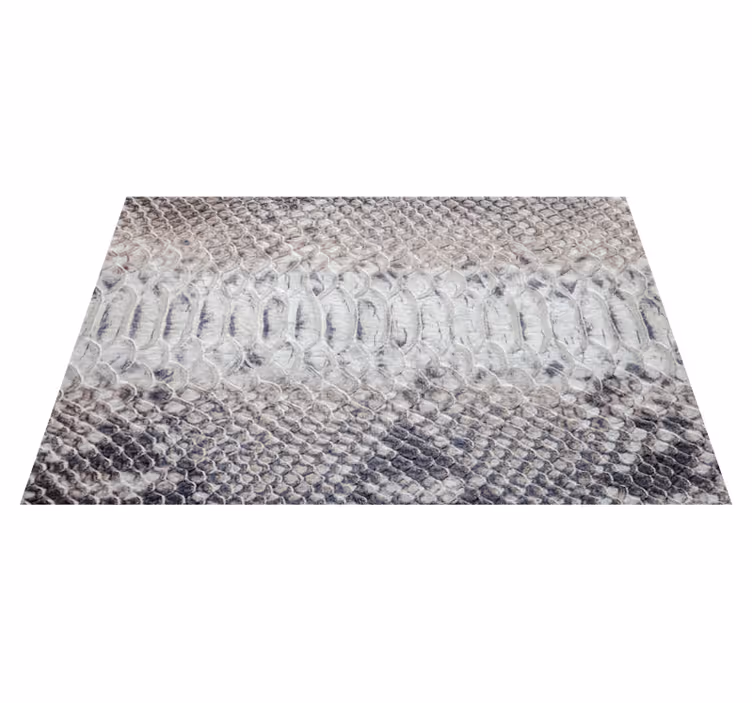 Alfombra vinílica gris con estampado de serpiente gris - TenVinilo