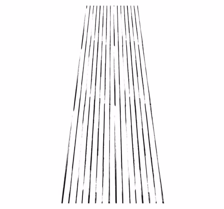 Alfombra vinílica pasillo nórdico blanco y negro - TenVinilo