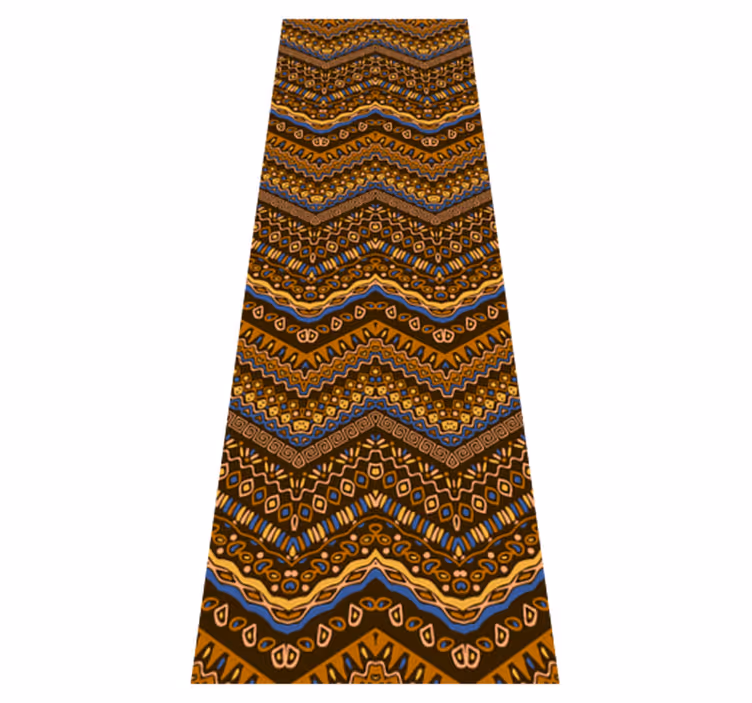 Alfombra vinílica pasillo estilo tribal africano - TenVinilo
