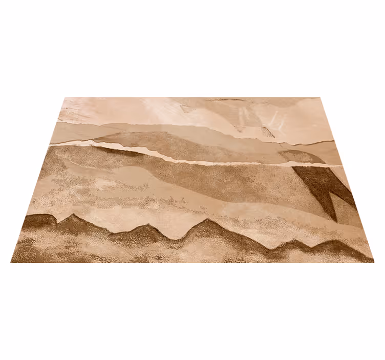 Alfombra vinílica beige tiras de papel - TenVinilo