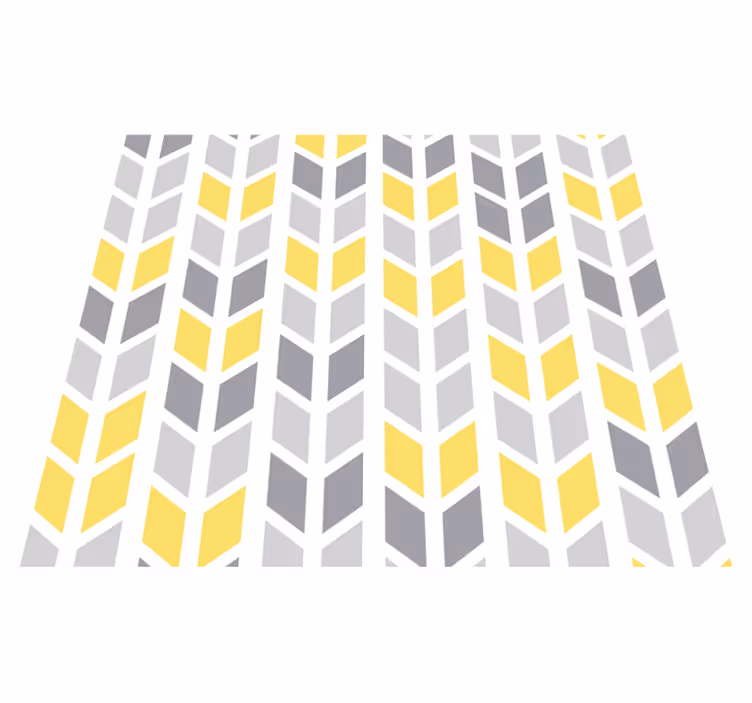 Alfombra vinílica amarilla patrón gris y amarillo - TenVinilo