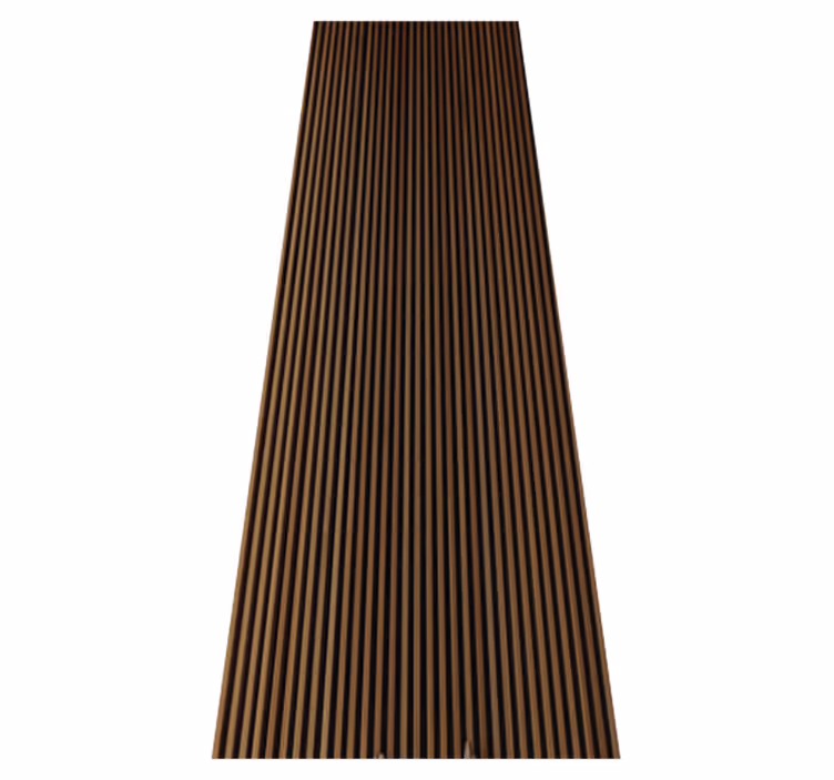 Alfombra vinílica marrón estilo madera teca vertical - TenVinilo