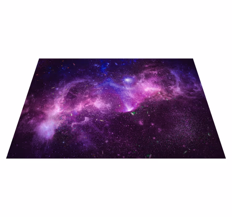 Alfombra vinílica morada galaxia púrpura abstracta - TenVinilo
