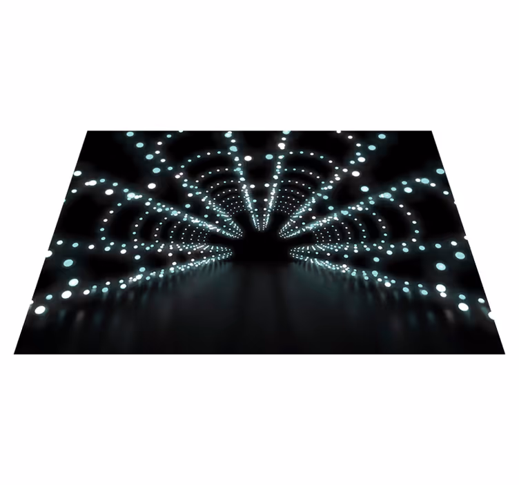 Alfombra vinílica negra estallido de luz abstracto - TenVinilo