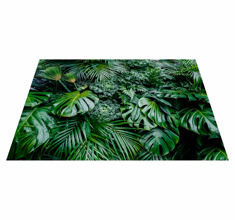 Alfombra vinílica verde selva soleada - TenVinilo