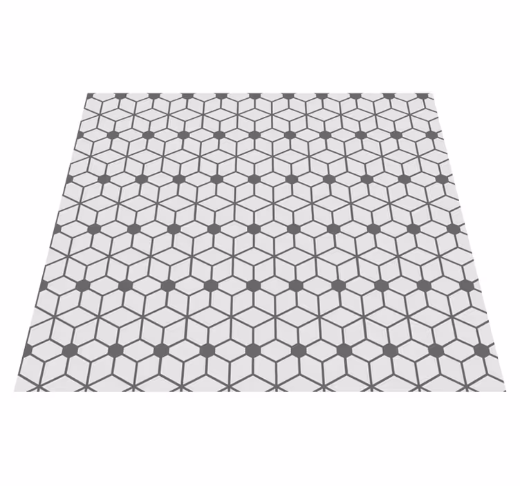 Alfombra vinílica exterior mosaico gris - TenVinilo