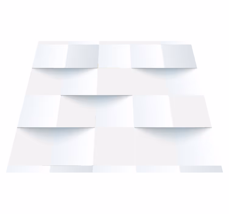 Alfombra vinílica exterior notas adhesivas 3d blancas - TenVinilo