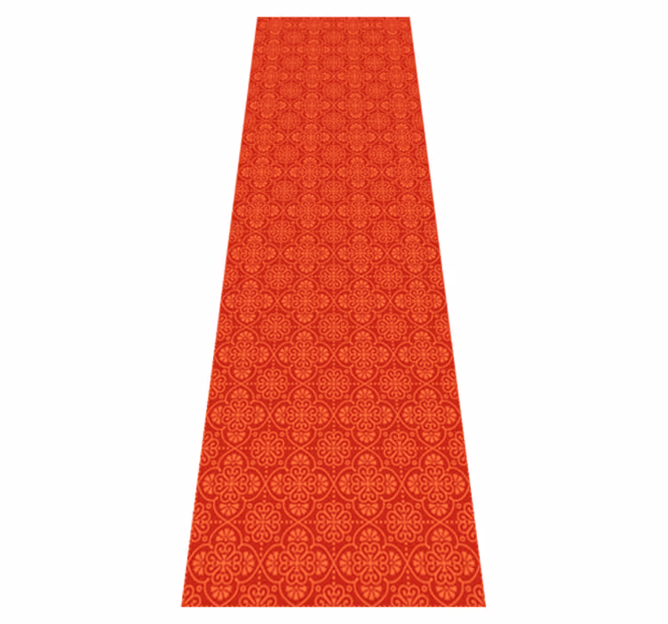 Alfombra vinílica roja patrón indio rojo - TenVinilo