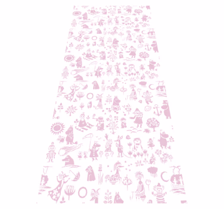 Alfombra vinílica rosa moomin rosa completo - TenVinilo