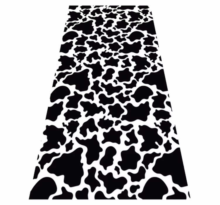 Alfombra vinílica con diseño animal print de piel de vaca - TenVinilo