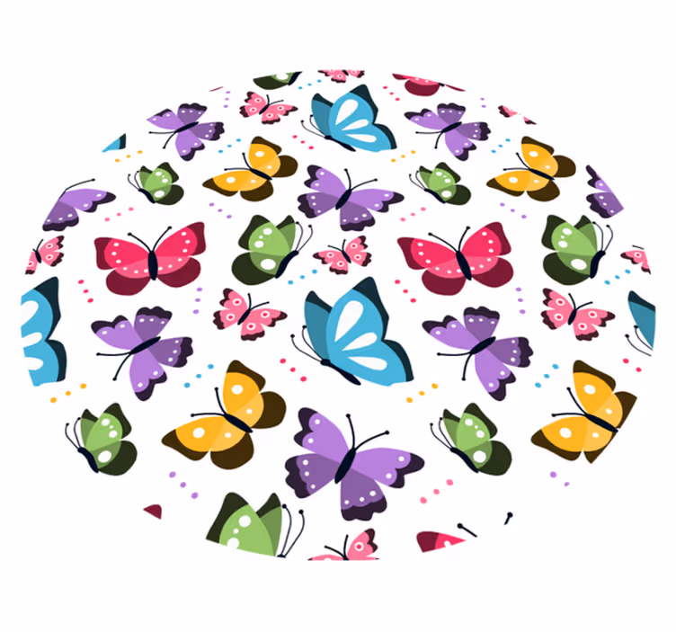 Aflombra vinílica animales patrón de mariposa de colores - TenVinilo