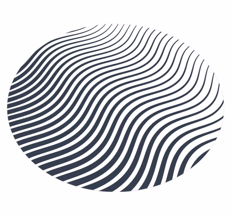 Alfombra vinílica rayas ondas ópticas - TenVinilo