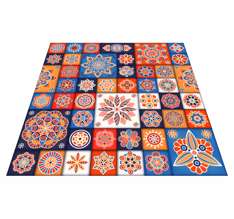 Alfombra vinílica geométrica mosaicos - TenVinilo