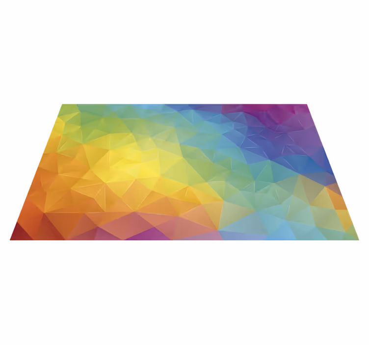 Alfombra vinílica geométrica espectro geométrico - TenVinilo