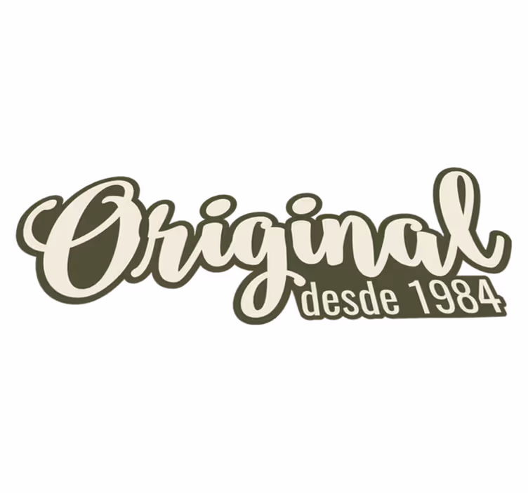 Alfombra vinílica con frase originales desde 1984 - TenVinilo