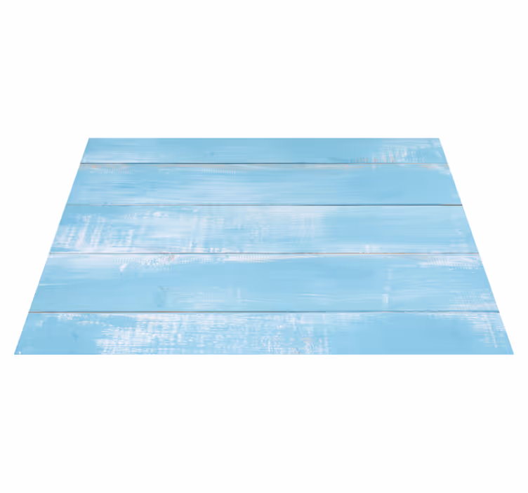 Alfombra vinílica madera azul estilo marinero - TenVinilo