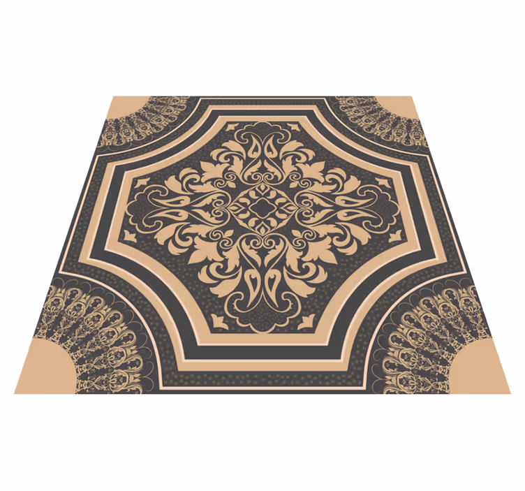 Alfombra vinílica vintage estilo barroco - TenVinilo