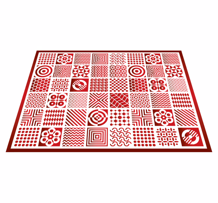 Alfombra vinílica geométrica mosaico geométrico - TenVinilo