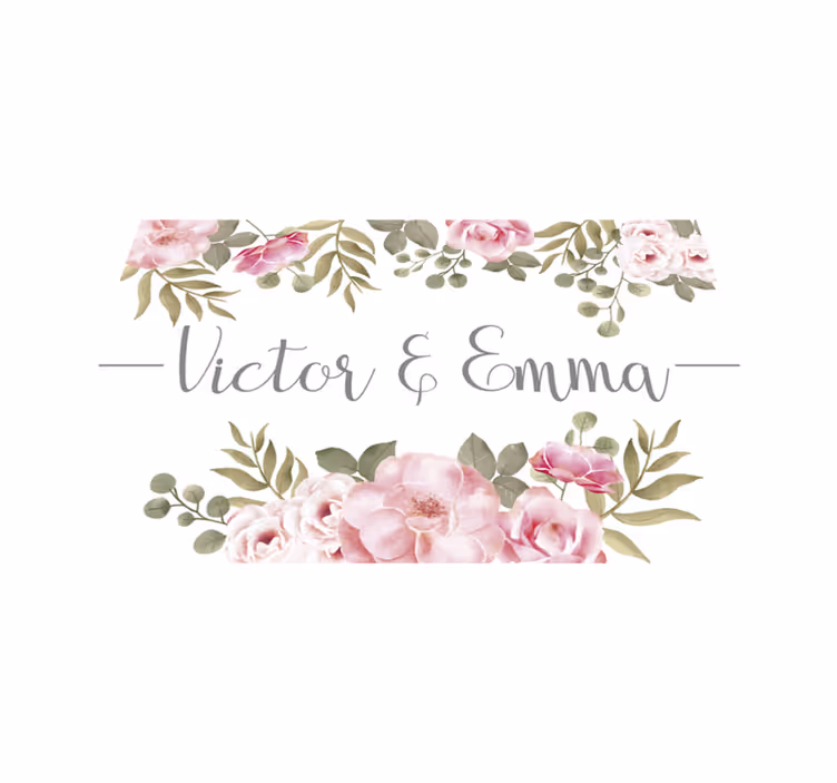 Alfombra vinílica personalizable flores personalizadas - TenVinilo