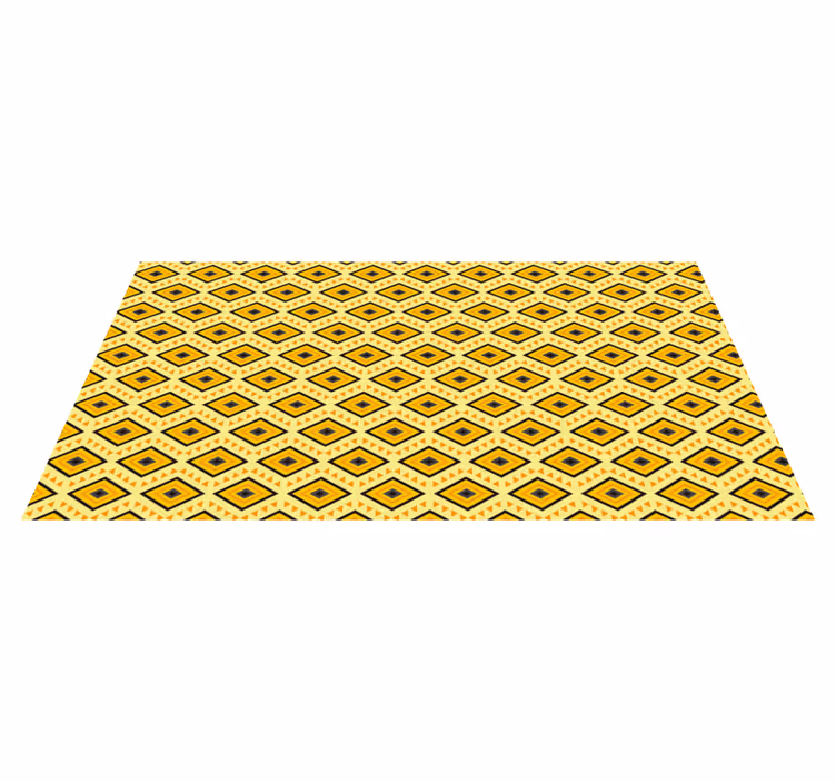 Alfombra vinílica geométrica cuadrados estampados - TenVinilo