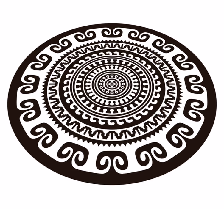 Alfombra vinílica mandala círculo mandala - TenVinilo