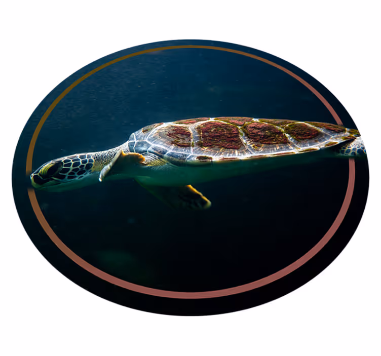 Aflombra vinílica animales círculo de tortugas marinas - TenVinilo