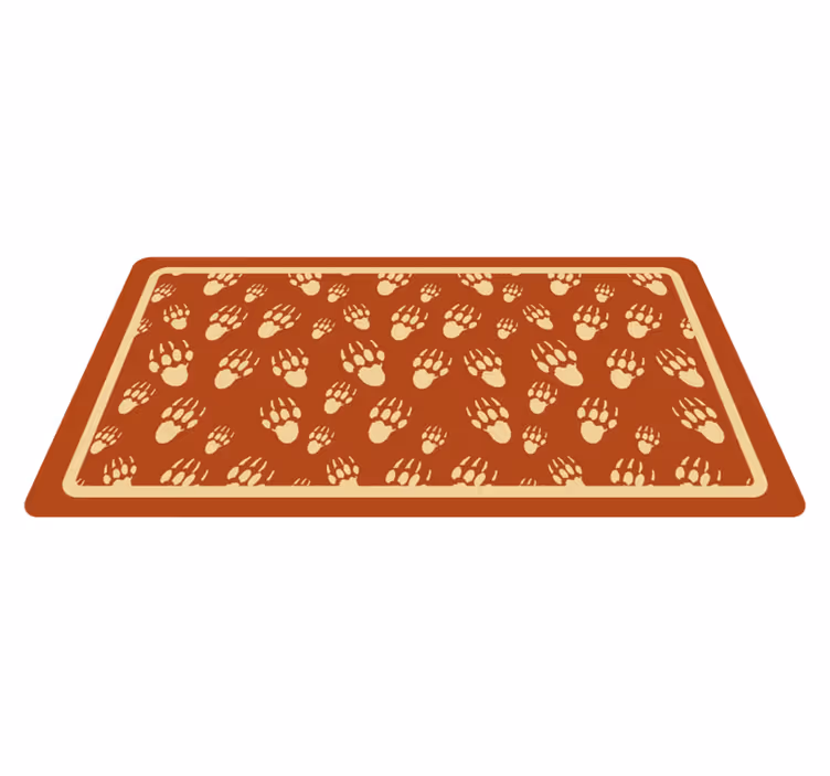 Alfombra vinílica animal print diseño de patrón de pata - TenVinilo