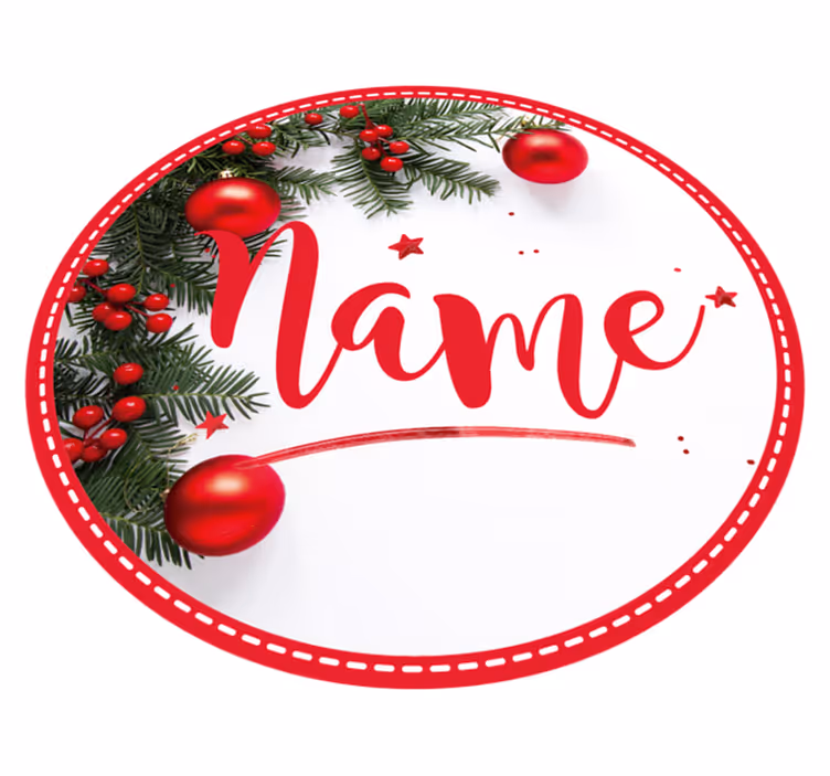 Alfombra vinílica con nombre Feliz navidad nombre personalizado - TenVinilo
