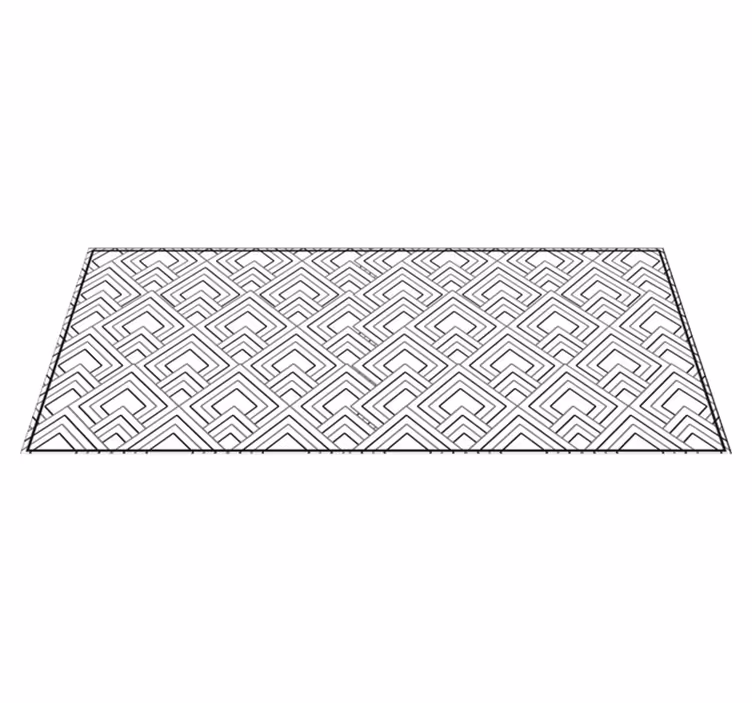 Alfombras vinílicas modernas alfombra de vinilo con geometría pan - TenVinilo