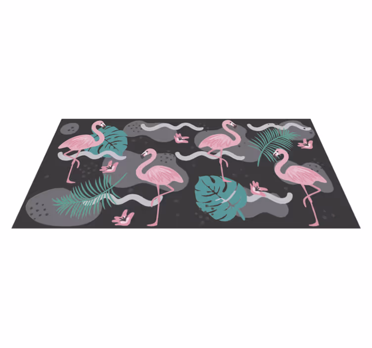 Aflombra vinílica animales patrón de flamenco tropical - TenVinilo