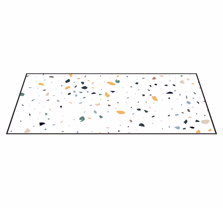 Alfombra vinílica geométrica inspiración terrazo - TenVinilo