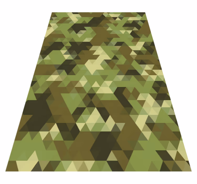 Alfombra vinílica geométrica camuflaje geométrico - TenVinilo